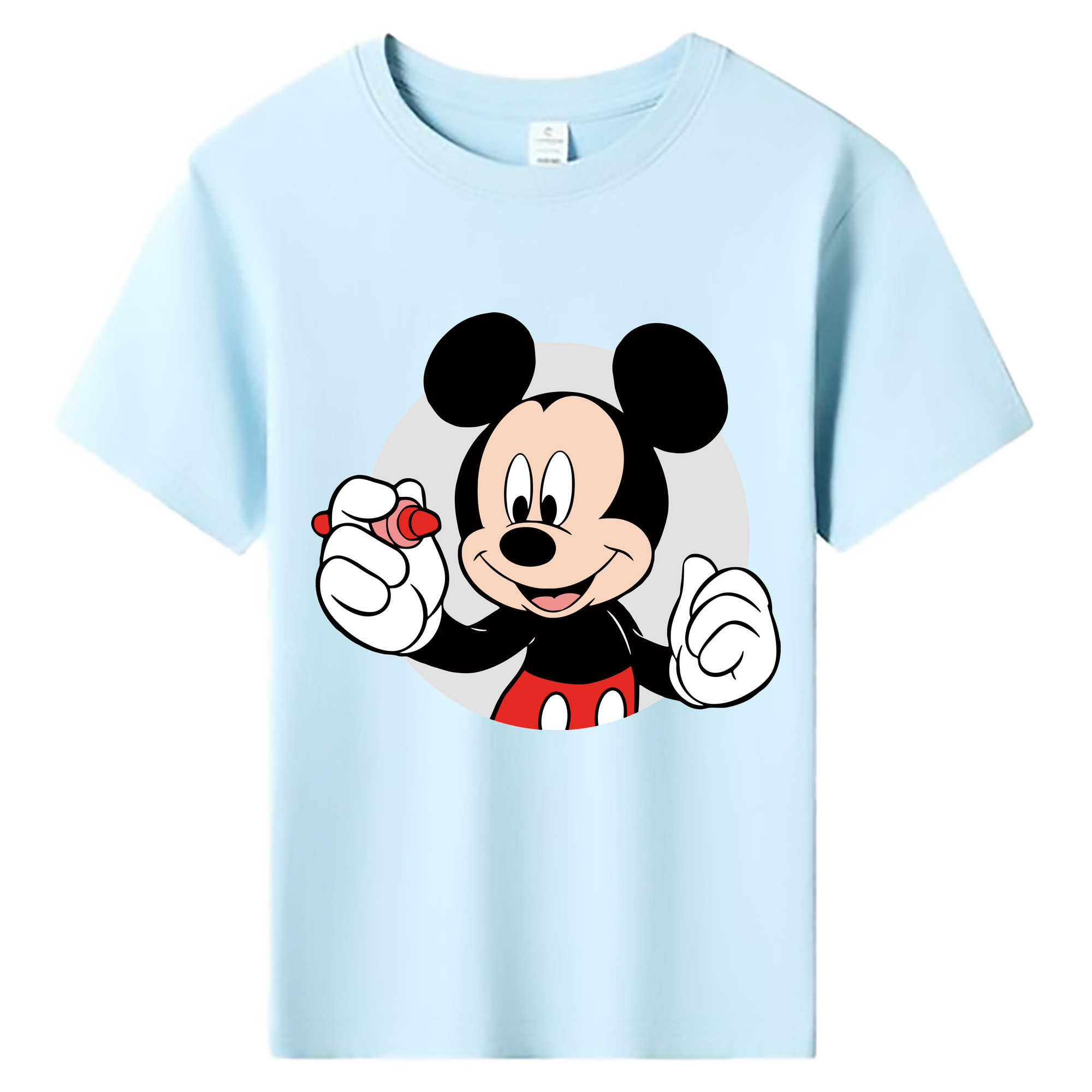 ミッキーマウス Mickey Mouse 綿100％キッズTシャツ（フロントプリント）